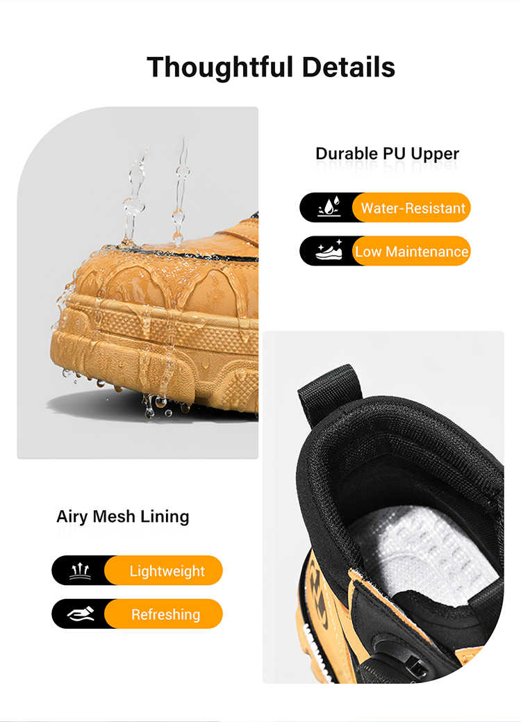 ⏰Men's outdoor swivel buckle work shoes（Waterproof, Anti-slip,Comfortable and Breathable）